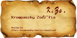 Krompaszky Zsófia névjegykártya